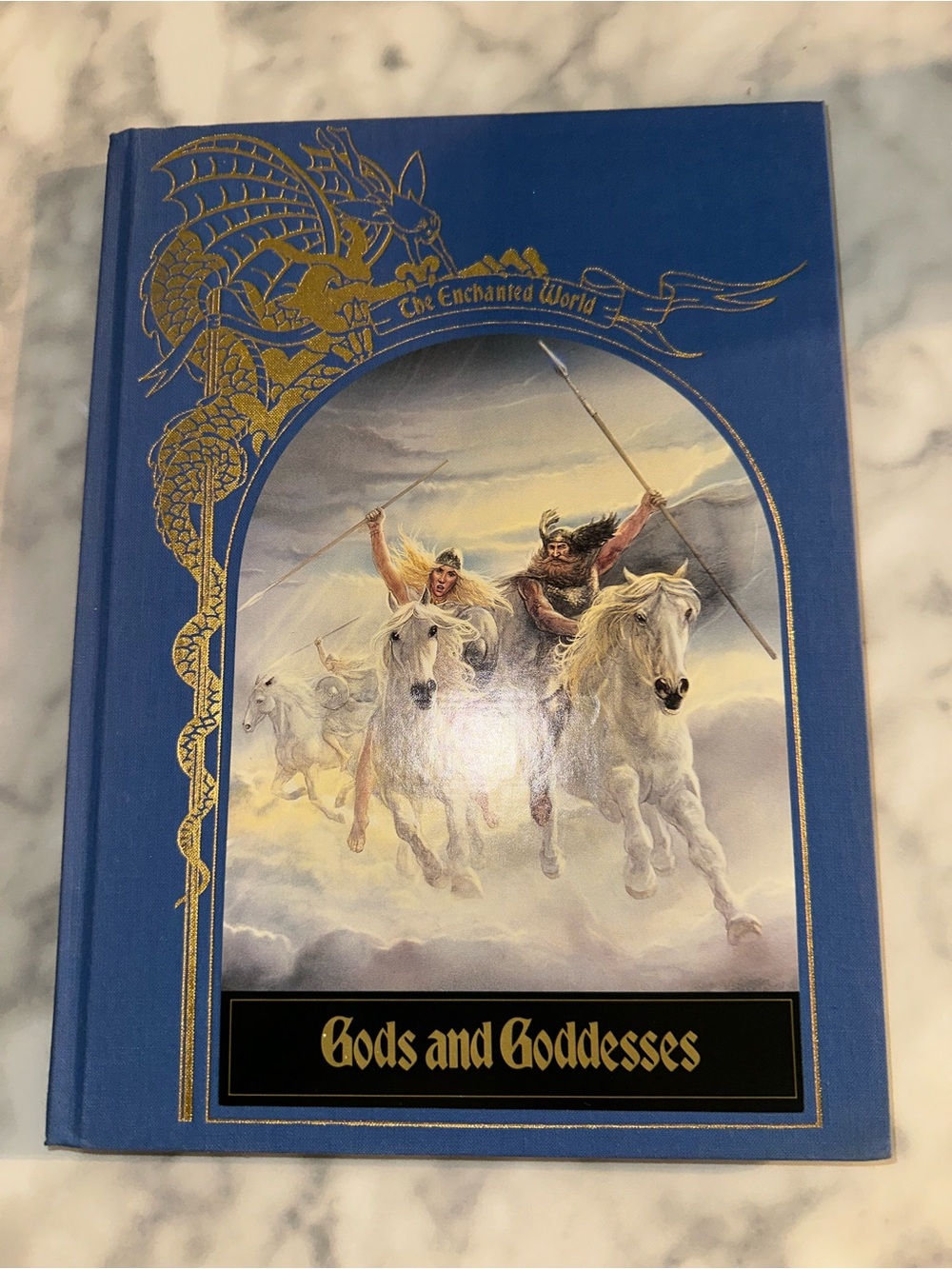 Time life 1985 Gods and Goddesses Hardcover Book - Blue Cover with Gold Foil